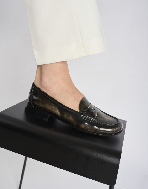 נעלי נשים - Jeffrey Campbell - מוקסינים SMARTY - שחור מיוחד