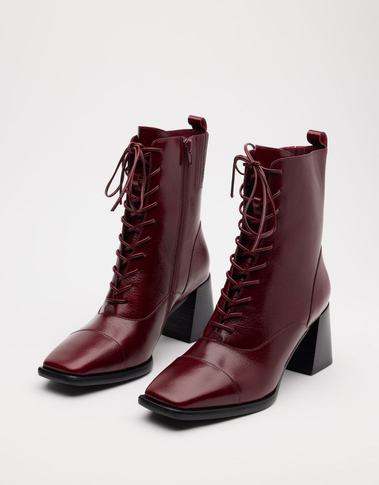 נעלי נשים - Jeffrey Campbell - מגפוני עקב WESTLYN - בורדו