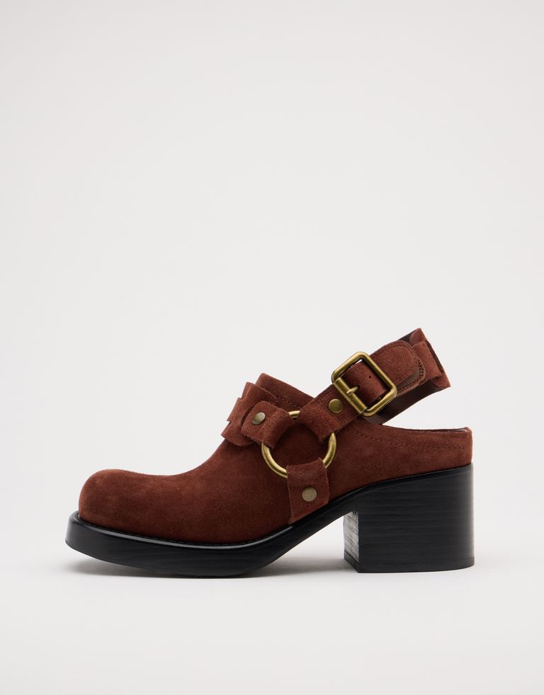 נעלי נשים - Jeffrey Campbell - נעלי זמש REFLECTED - חום1