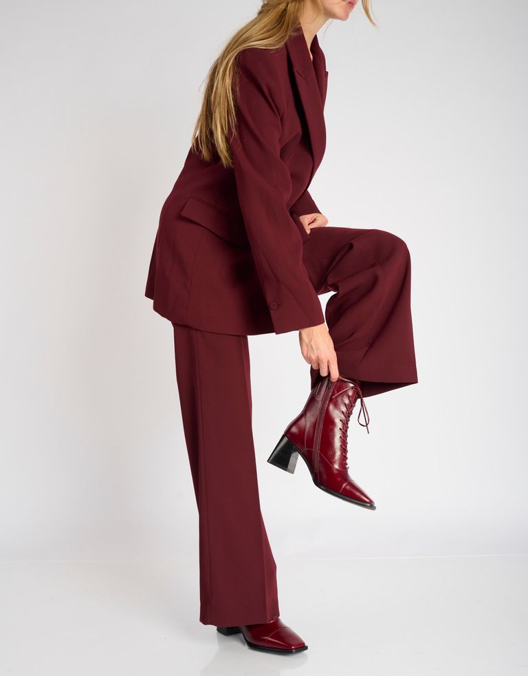 נעלי נשים - Jeffrey Campbell - מגפוני עקב WESTLYN - בורדו2