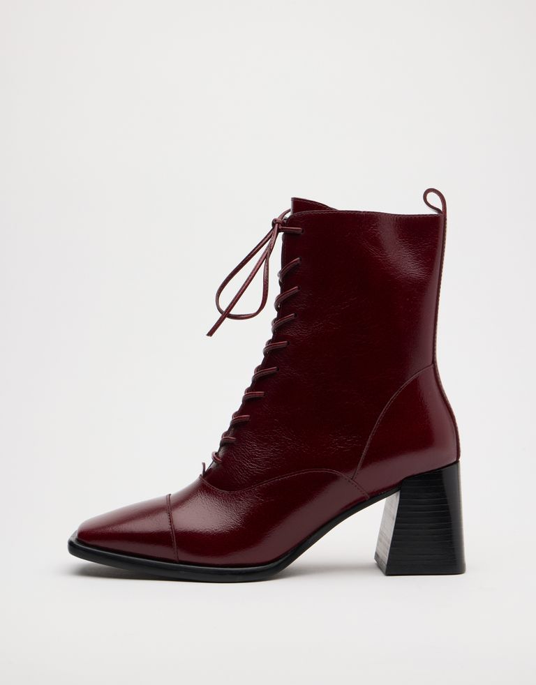 נעלי נשים - Jeffrey Campbell - מגפוני עקב WESTLYN - בורדו3