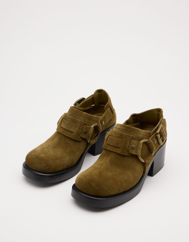 נעלי נשים - Jeffrey Campbell - נעלי זמש REFLECTED - חאקי2