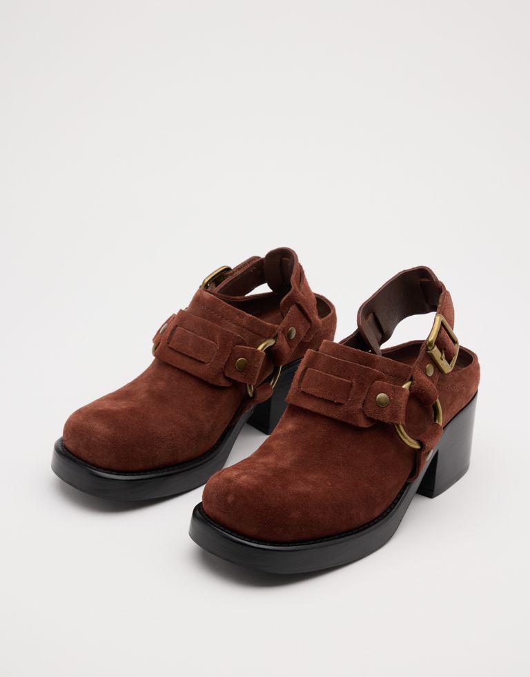 נעלי נשים - Jeffrey Campbell - נעלי זמש REFLECTED - חום4