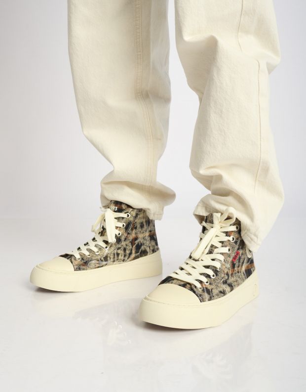 נעלי גברים - Acupuncture - סניקרס גבוהות AFC - שחור חום