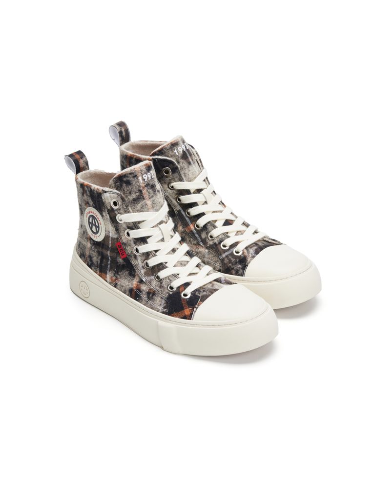 נעלי גברים - Acupuncture - סניקרס גבוהות AFC - שחור חום2