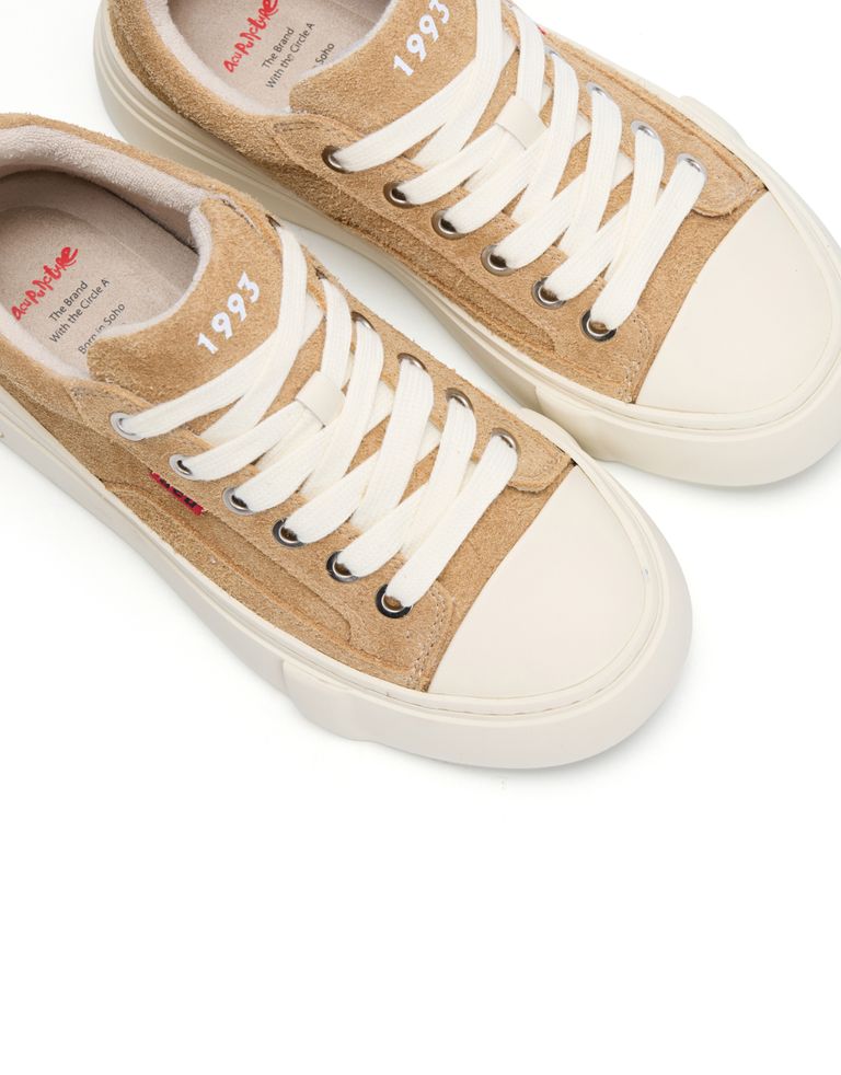 נעלי גברים - Acupuncture - סניקרס מזמש AFC - חום בהיר2