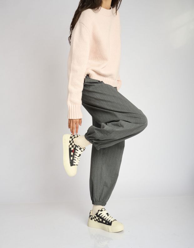 נעלי נשים - Acupuncture - סניקרס דמוי עור AFC - שחור לבן