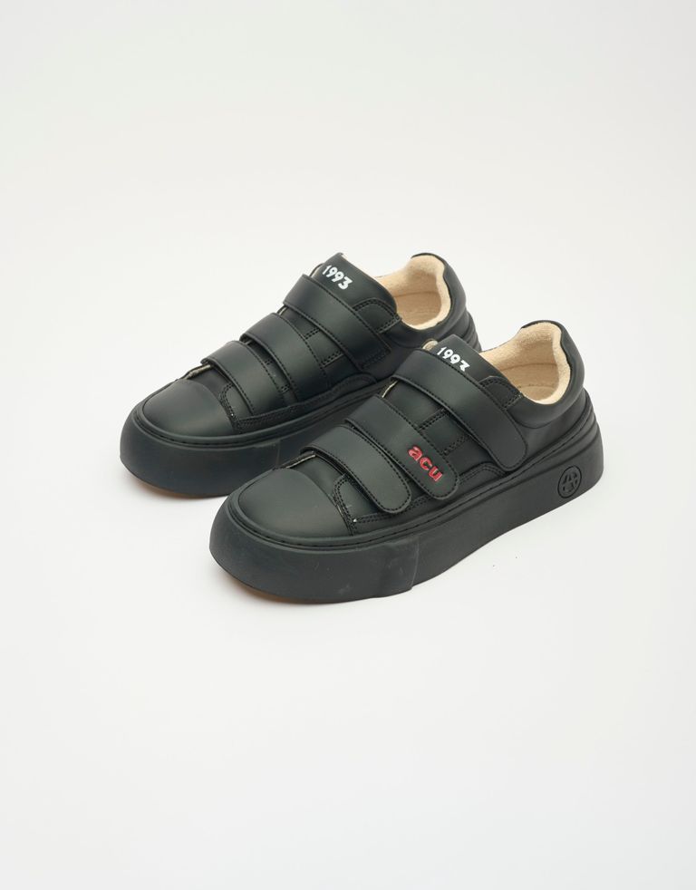 נעלי נשים - Acupuncture - סניקרס דמוי עור AFC STRAP - שחור2