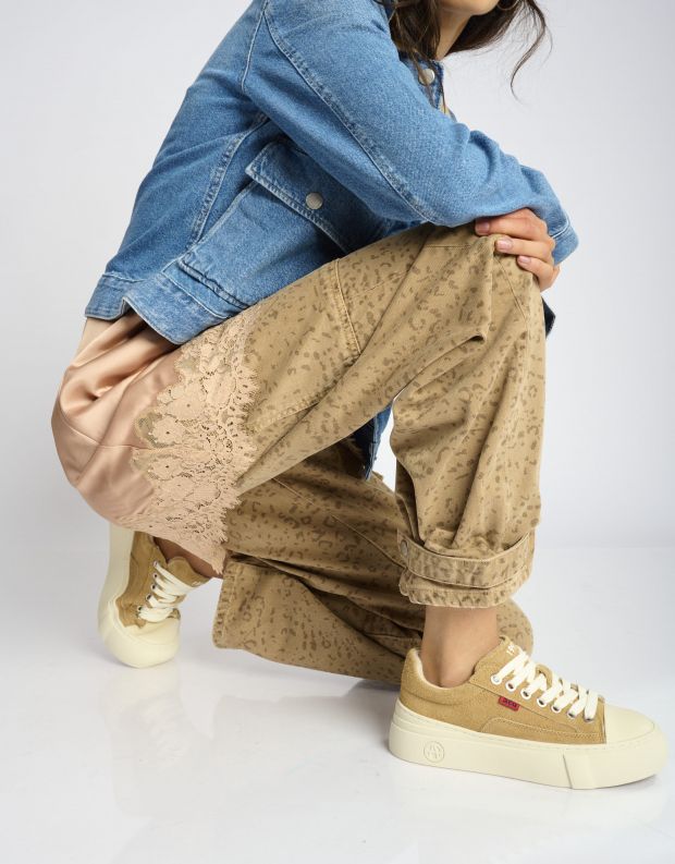 נעלי נשים - Acupuncture - סניקרס מזמש AFC - חום בהיר