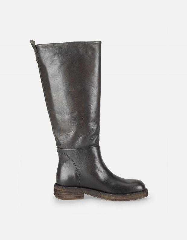 נעלי נשים - Felmini - מגפי עור CATRIN - חום כהה