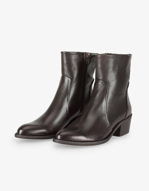 נעלי נשים - Felmini - מגפוני עור RUBI - חום כהה