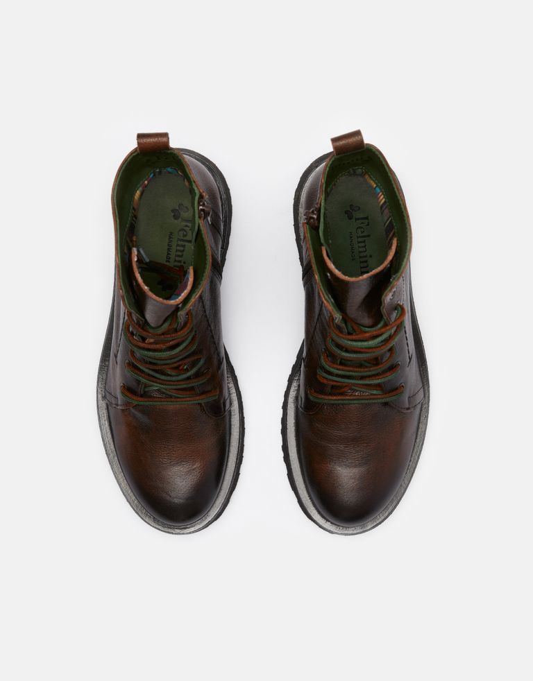 נעלי נשים - Felmini - מגפונים עם שרוכים NADIR - חום3