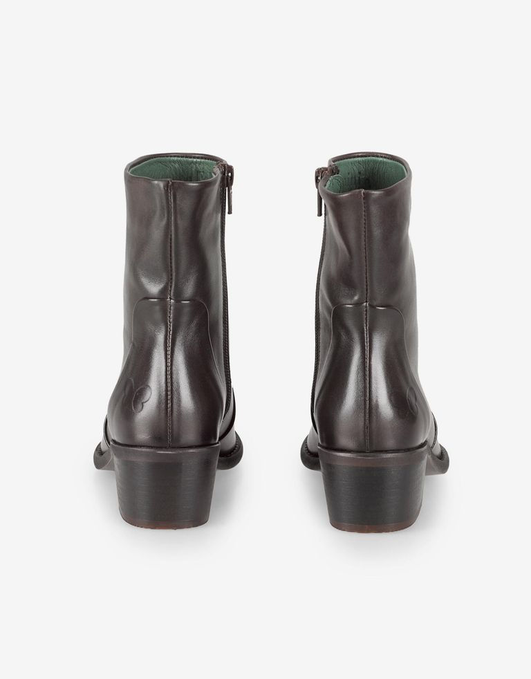 נעלי נשים - Felmini - מגפוני עור RUBI - חום כהה4