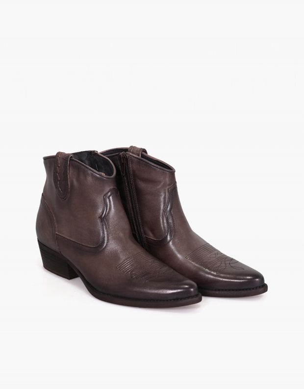 נעלי נשים - Felmini - מגפוני בוקרים WEST - חום כהה