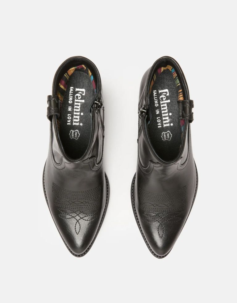 נעלי נשים - Felmini - מגפוני בוקרים WEST - שחור מיוחד3