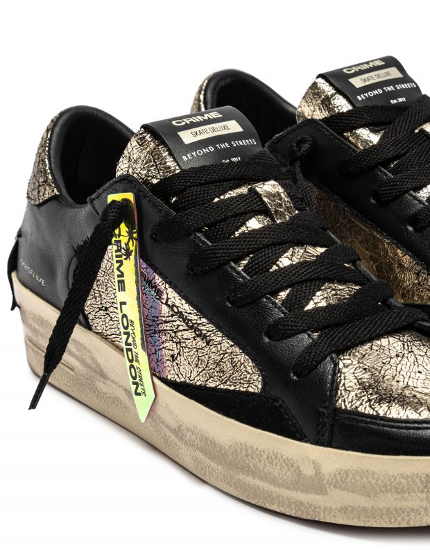 נעלי נשים - Crime London - סניקרס FREYA פלטפורמה - בז'   לבן