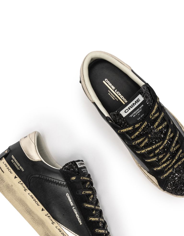 נעלי נשים - Crime London - סניקרס AGNES פלטפורמה - שחור3
