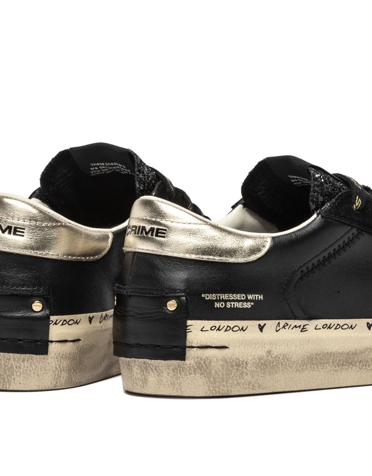 נעלי נשים - Crime London - סניקרס AGNES פלטפורמה - שחור4