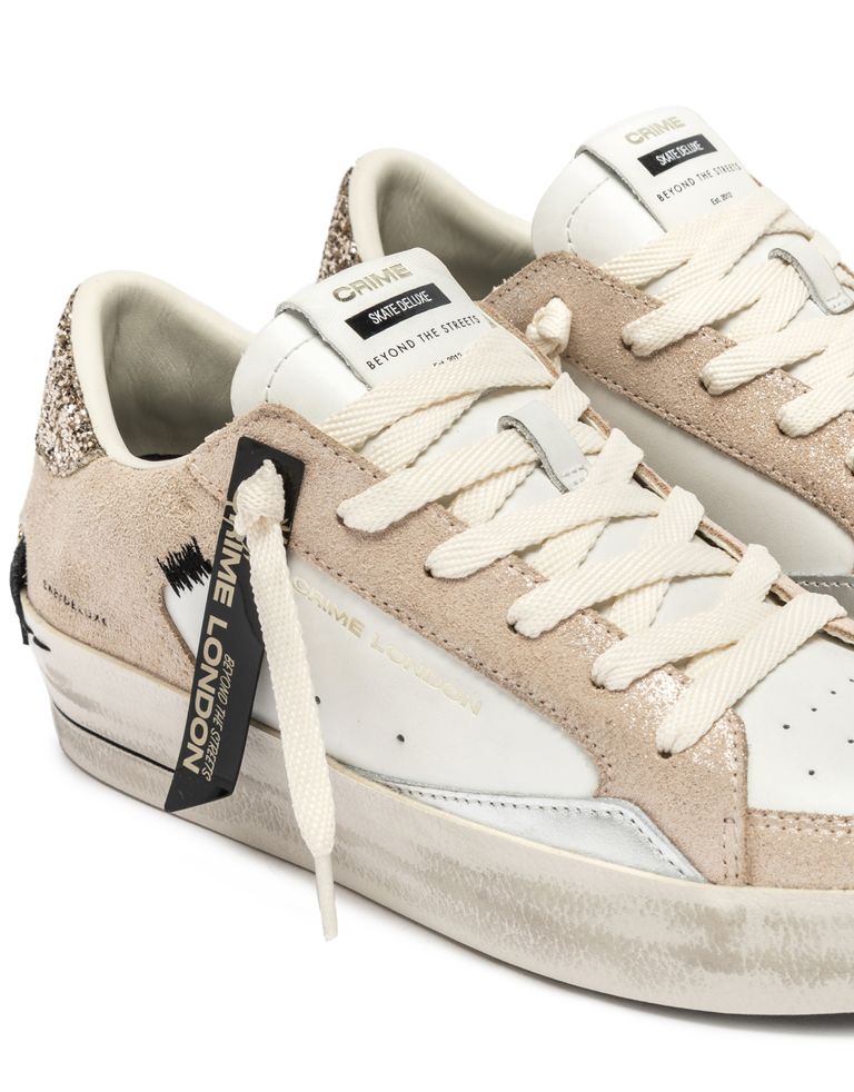 נעלי נשים - Crime London - סניקרס FREYA פלטפורמה - שחור   זהב4