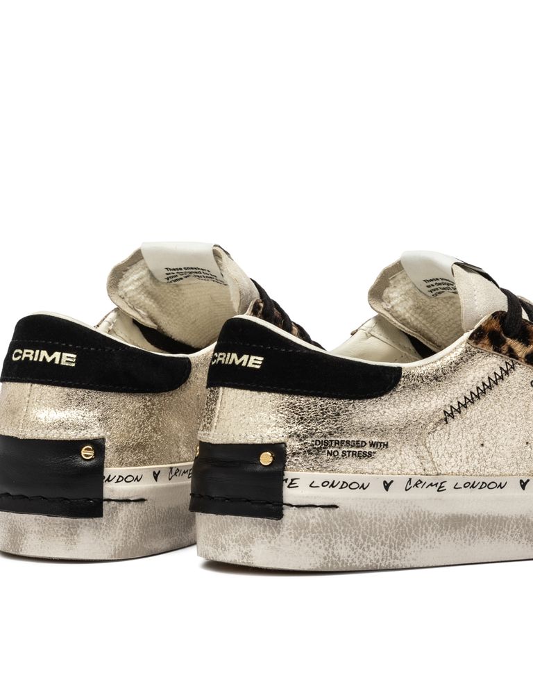 נעלי נשים - Crime London - סניקרס AGNES פלטפורמה - זהב4