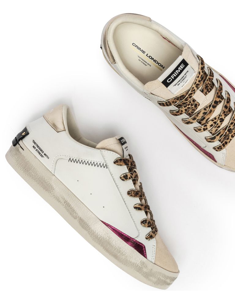 נעלי נשים - Crime London - סניקרס AGNES - לבן3