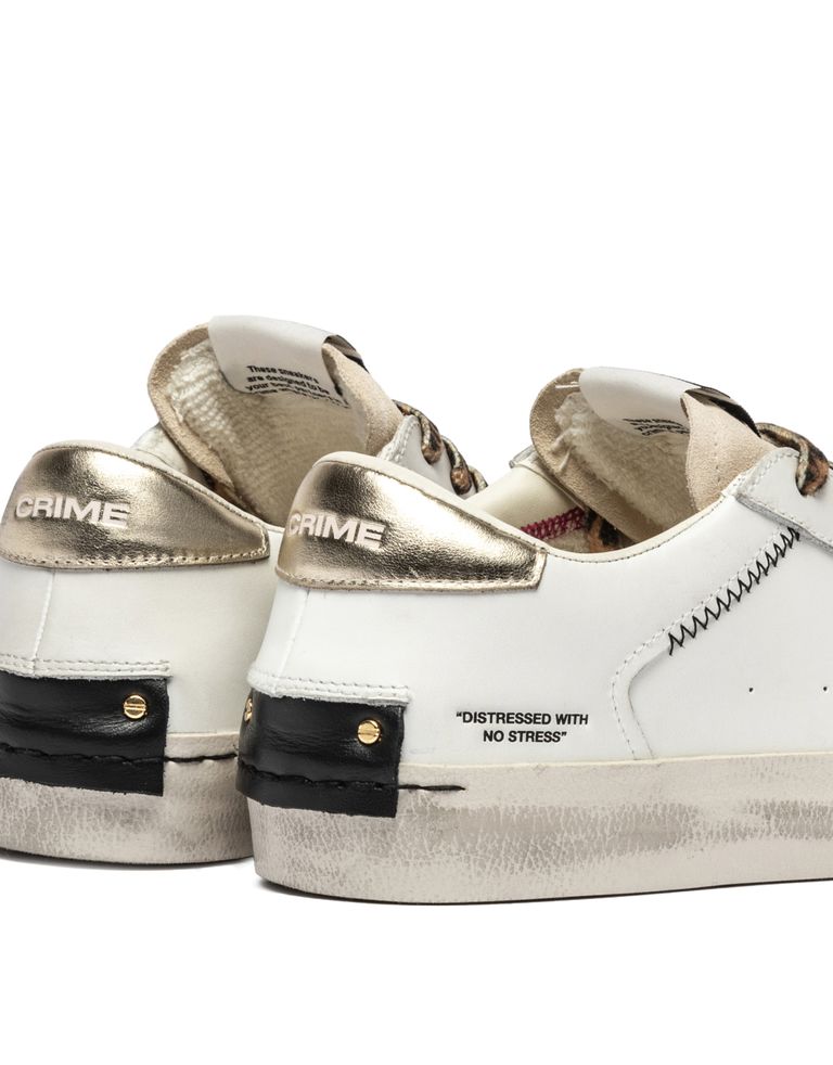 נעלי נשים - Crime London - סניקרס AGNES - לבן4