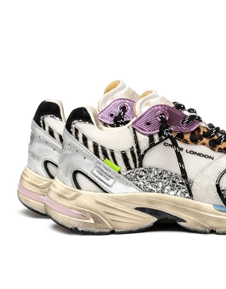 נעלי נשים - Crime London - סניקרס MIA - לבן4