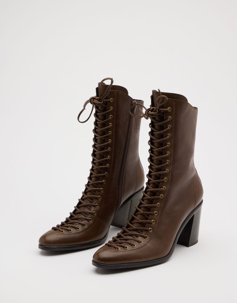 נעלי נשים - Jeffrey Campbell - מגפיים עם עקב ARCHILLE - חום2