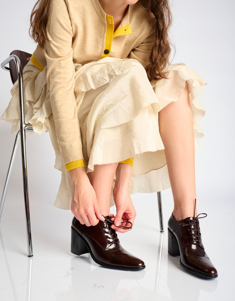 נעלי נשים - Jeffrey Campbell - נעלי עקב THOUGHT - חום כהה1