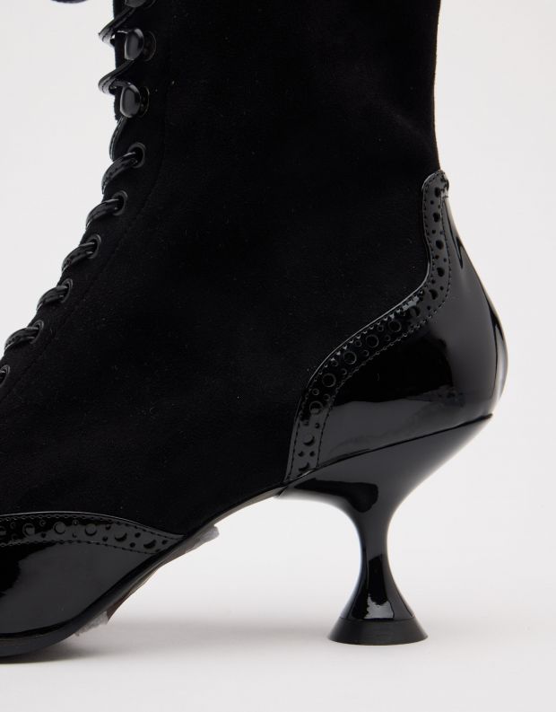 נעלי נשים - Jeffrey Campbell - מגפונים עם עקב VICTORIAN - שחור