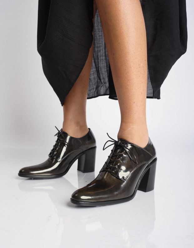 נעלי נשים - Jeffrey Campbell - נעלי עקב THOUGHT - אפור כהה