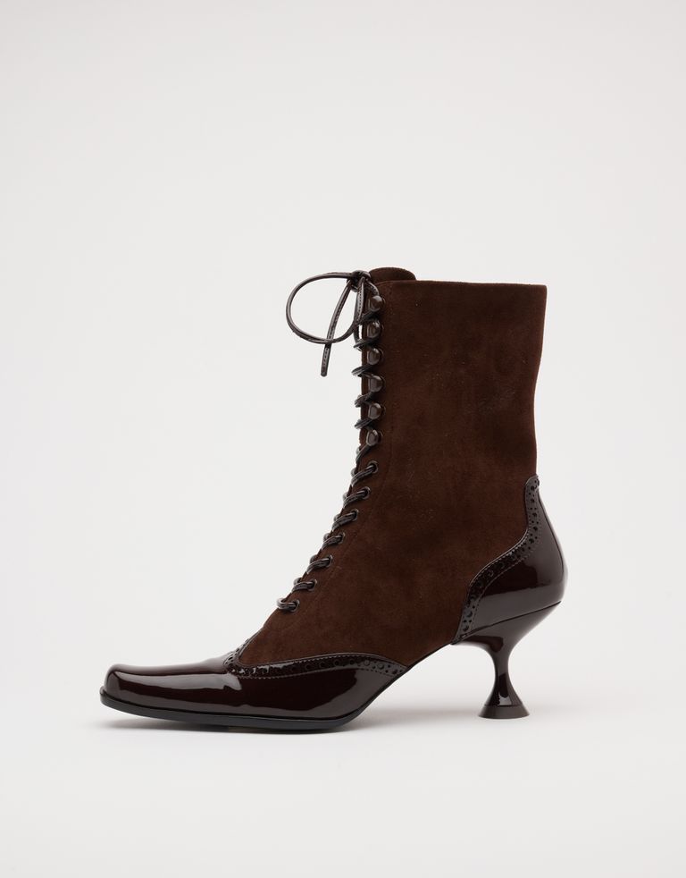 נעלי נשים - Jeffrey Campbell - מגפונים עם עקב VICTORIAN - חום3