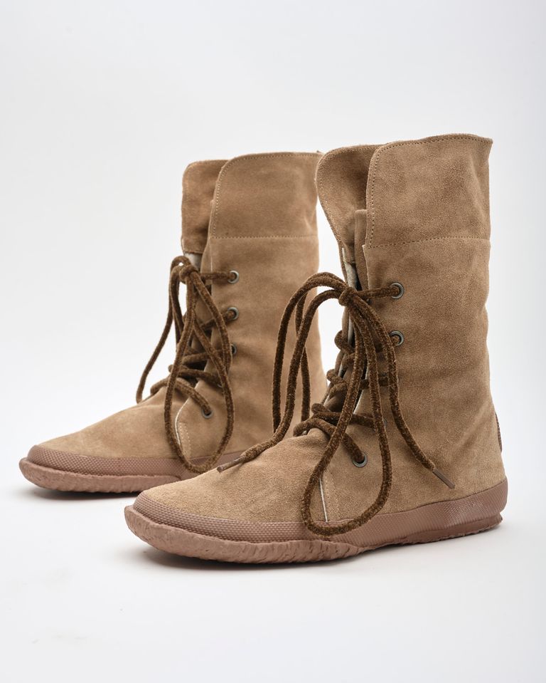 נעלי נשים - Aro - מגפי זמש WILLY - חום בהיר3