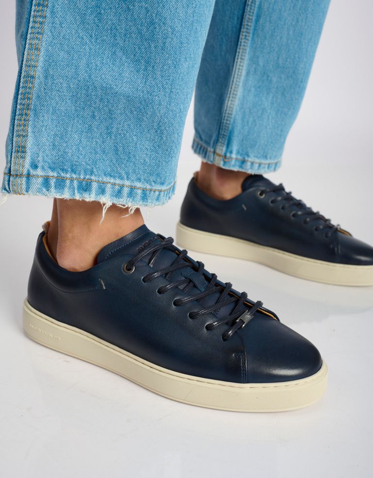 נעלי גברים - Ambitious - סניקרס עור LEWIS - כחול1