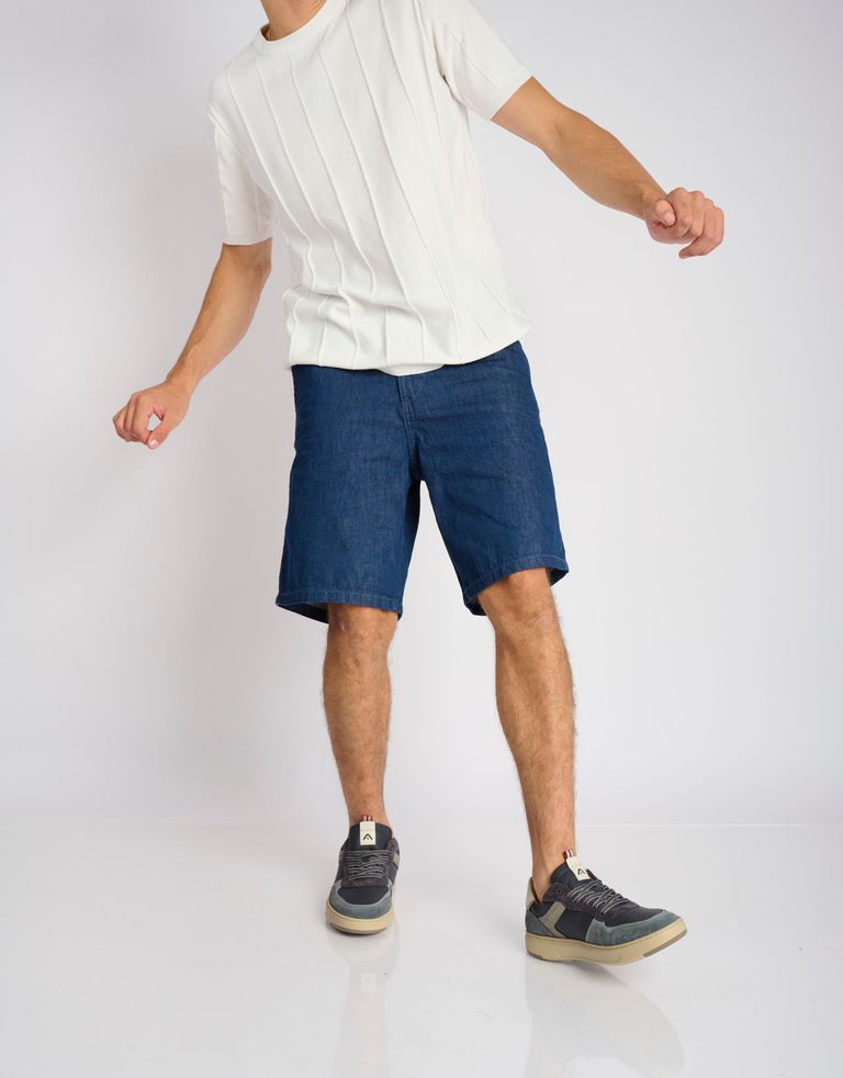 נעלי גברים - Ambitious - סניקרס עור AKTIF - כחול   אפור1