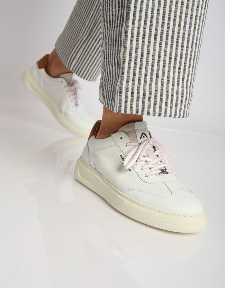 נעלי גברים - Ambitious - סניקרס עור KIT - לבן2