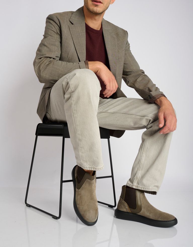 נעלי גברים - Ambitious - מגפי עור ECLIPSE - חום2