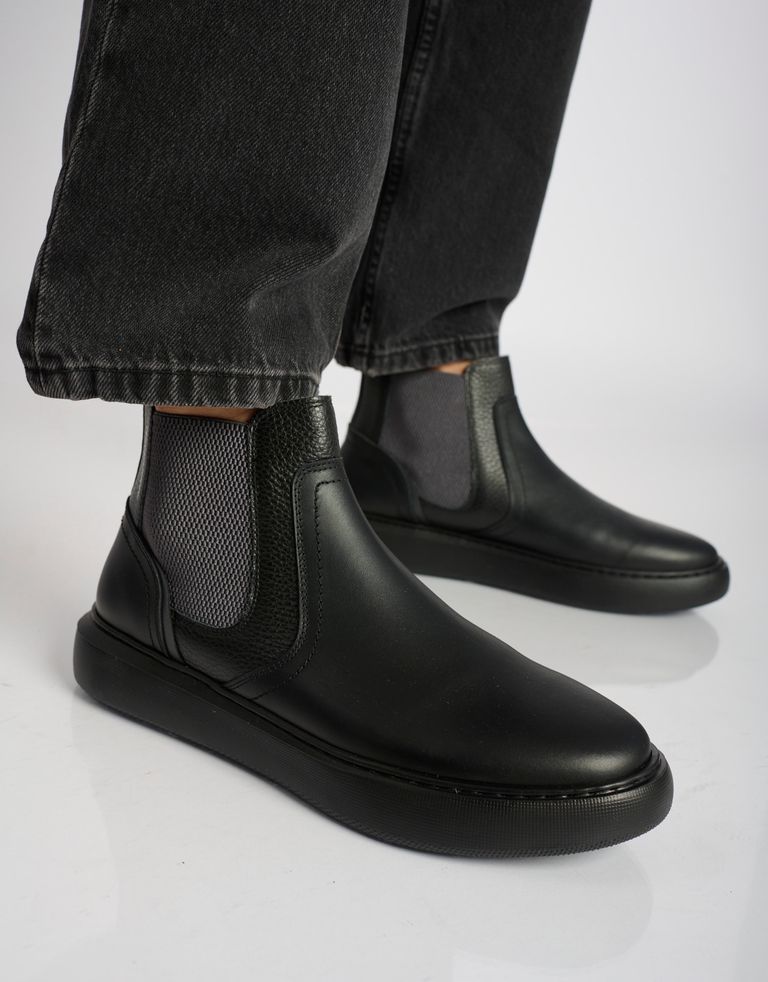 נעלי גברים - Ambitious - מגפי עור ECLIPSE - שחור3