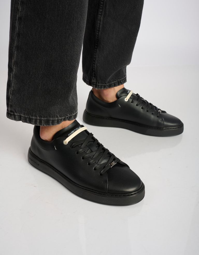 נעלי גברים - Ambitious - סניקרס עור LEWIS - שחור2