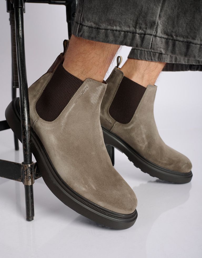 נעלי גברים - Ambitious - מגפי צ'לסי LORENZO - אפור חום4