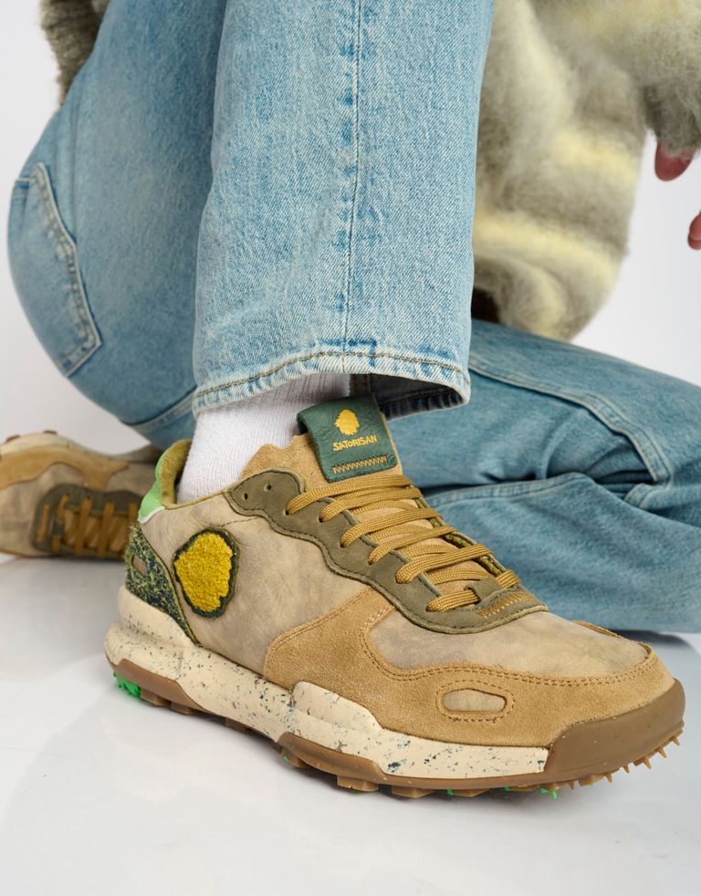 נעלי גברים - Satorisan - סניקרס עור CHACRONA - חום בהיר1