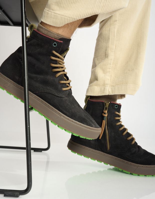 נעלי גברים - Satorisan - נעליים גבוהות HIDA - חום כהה