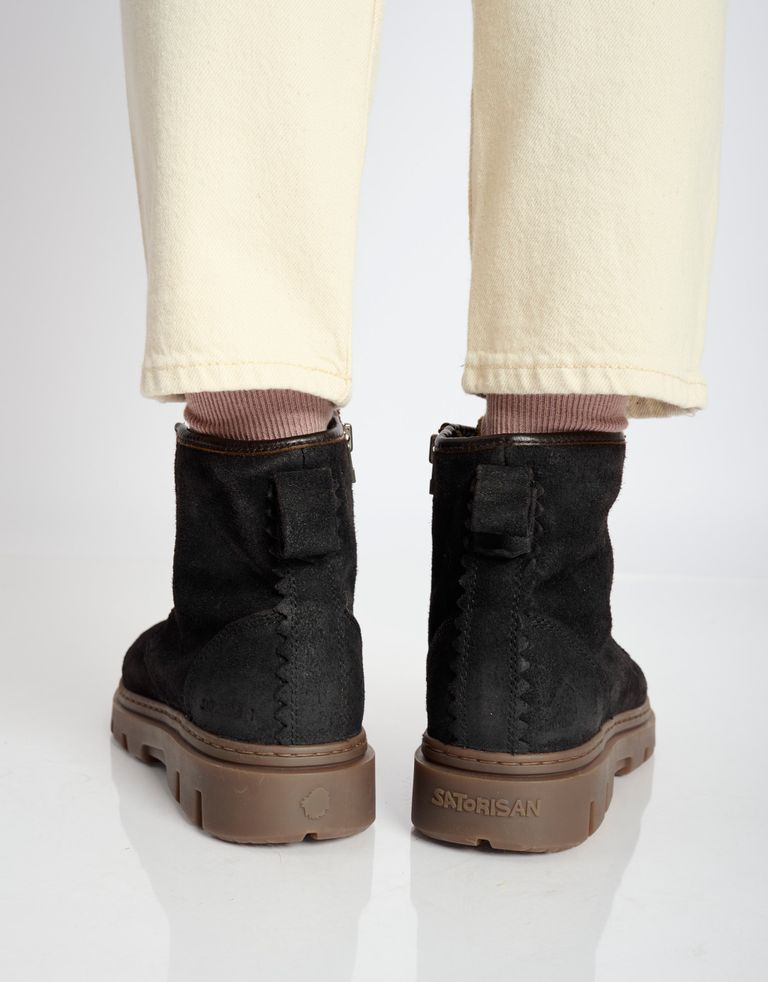 נעלי גברים - Satorisan - מגפונים עם שרוכים UNALOME - חום כהה4