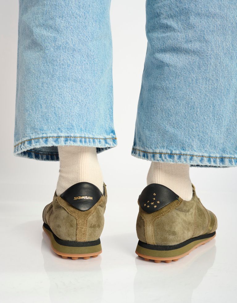 נעלי גברים - Satorisan - סניקרס זמש STARDUST - חאקי4