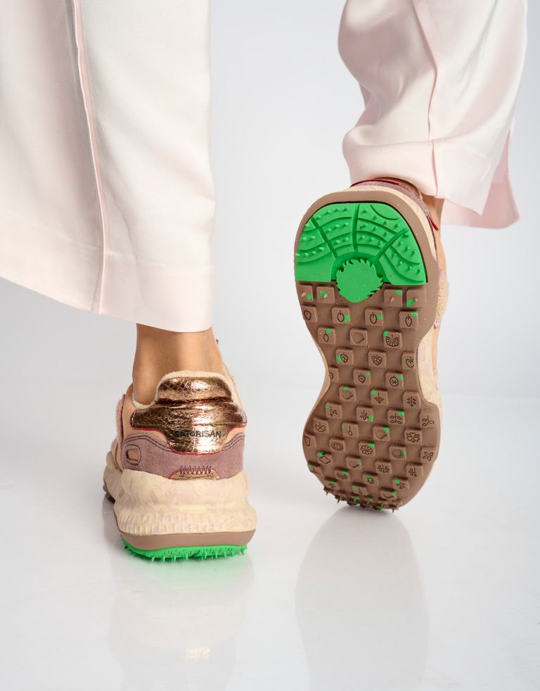 נעלי נשים - Satorisan - סניקרס עור CHACRONA - ורוד3