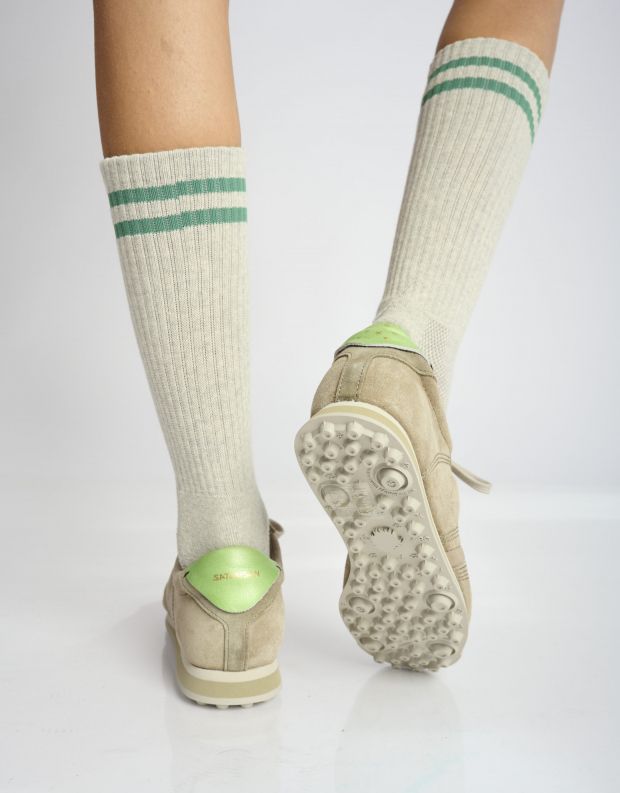 נעלי נשים - Satorisan - סניקרס זמש STARDUST - אפור חום