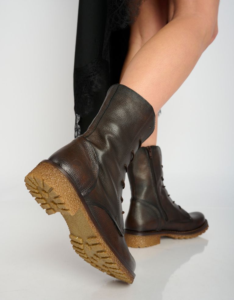 נעלי נשים - Felmini - מגפונים עם שרוכים CASTER - חום1