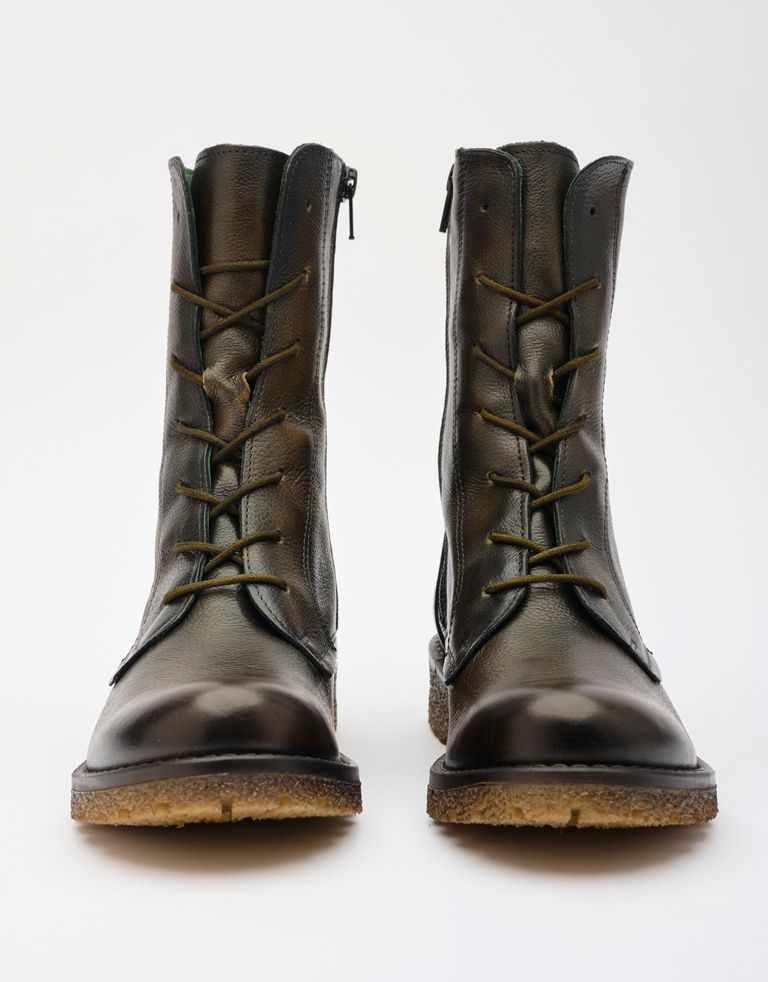 נעלי נשים - Felmini - מגפונים עם שרוכים CASTER - ירוק2