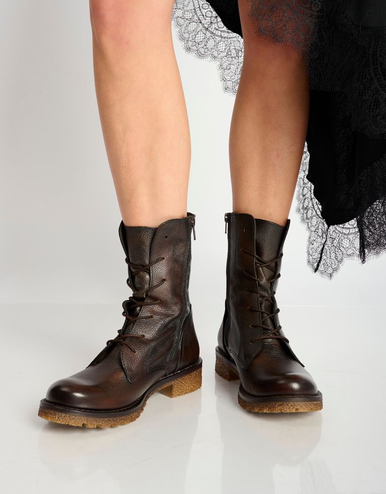 נעלי נשים - Felmini - מגפונים עם שרוכים CASTER - חום3