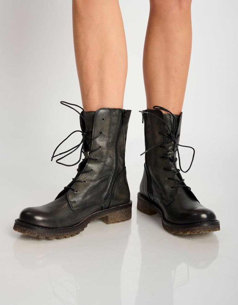 נעלי נשים - Felmini - מגפונים עם שרוכים CASTER - שחור מיוחד3